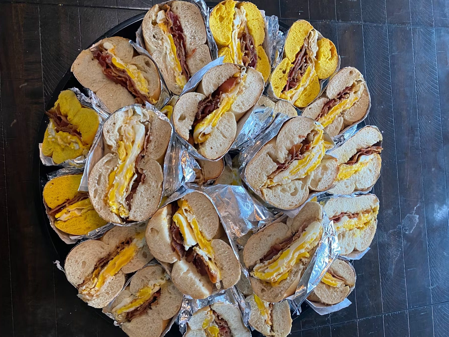 Egg, Meat & Cheese Bagel Sandwich Tray