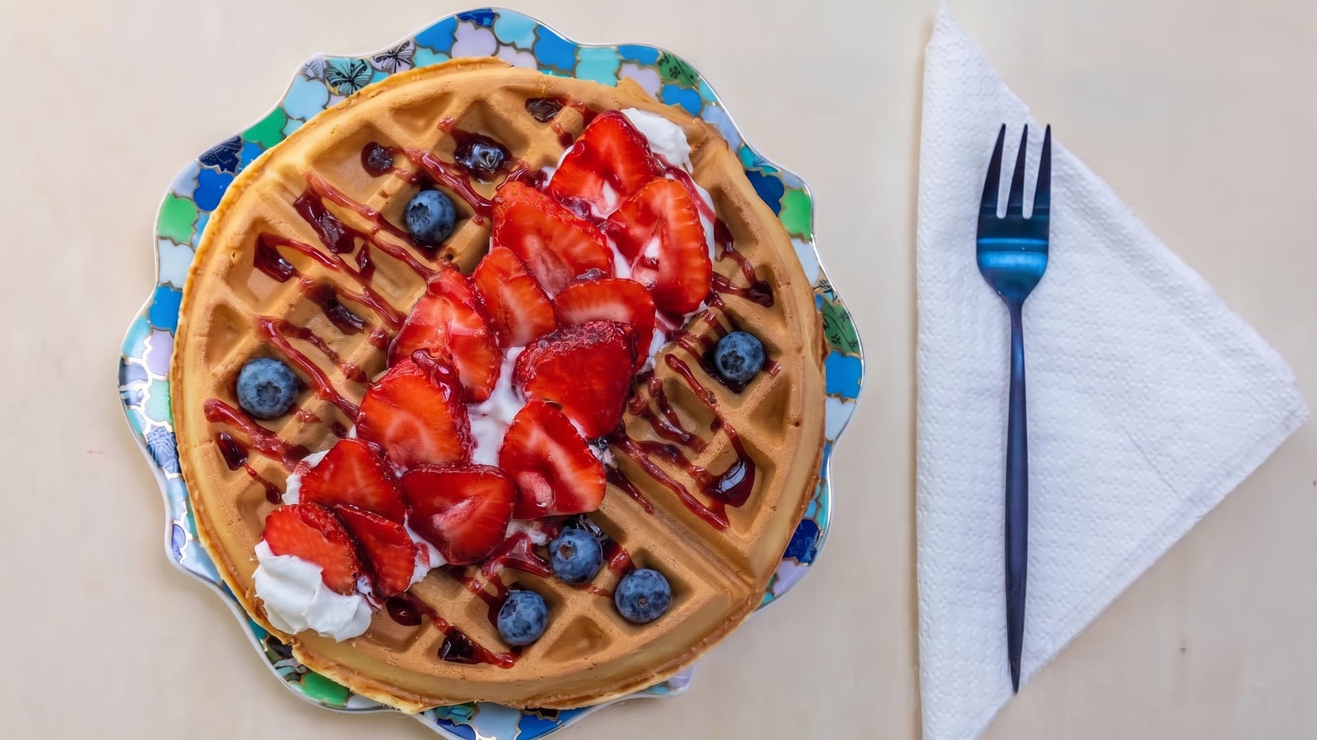 Whipped Berry Brussels Waffle